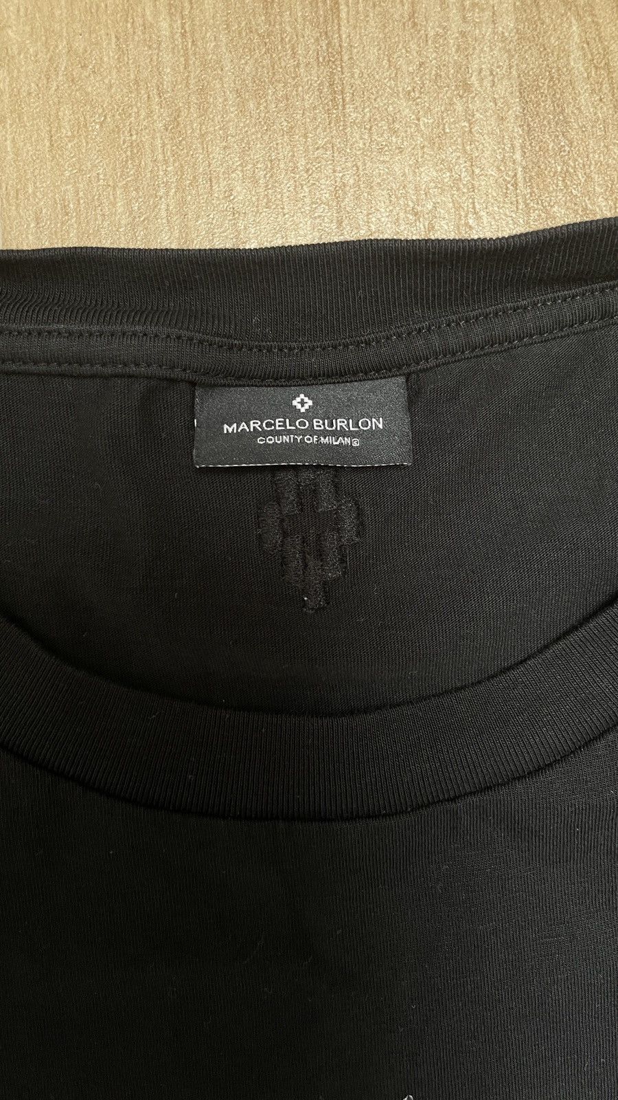 Designer × Marcelo Burlon Marcelo Burlon County of Milan Black Genek T-Shirt Size US S / EU 44-46 / 1 - 11 Thumbnail
