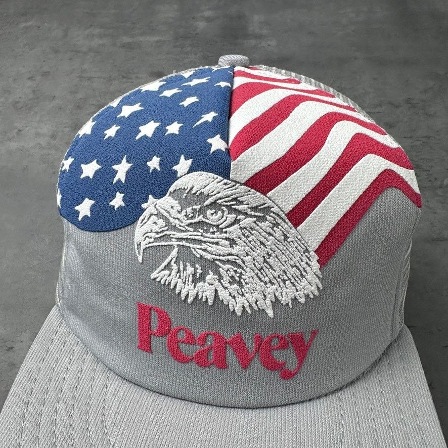 Vintage Vintage Peavey Industries Canada Eagle Flag Trucker Hat Size ONE SIZE - 2 Thumbnail