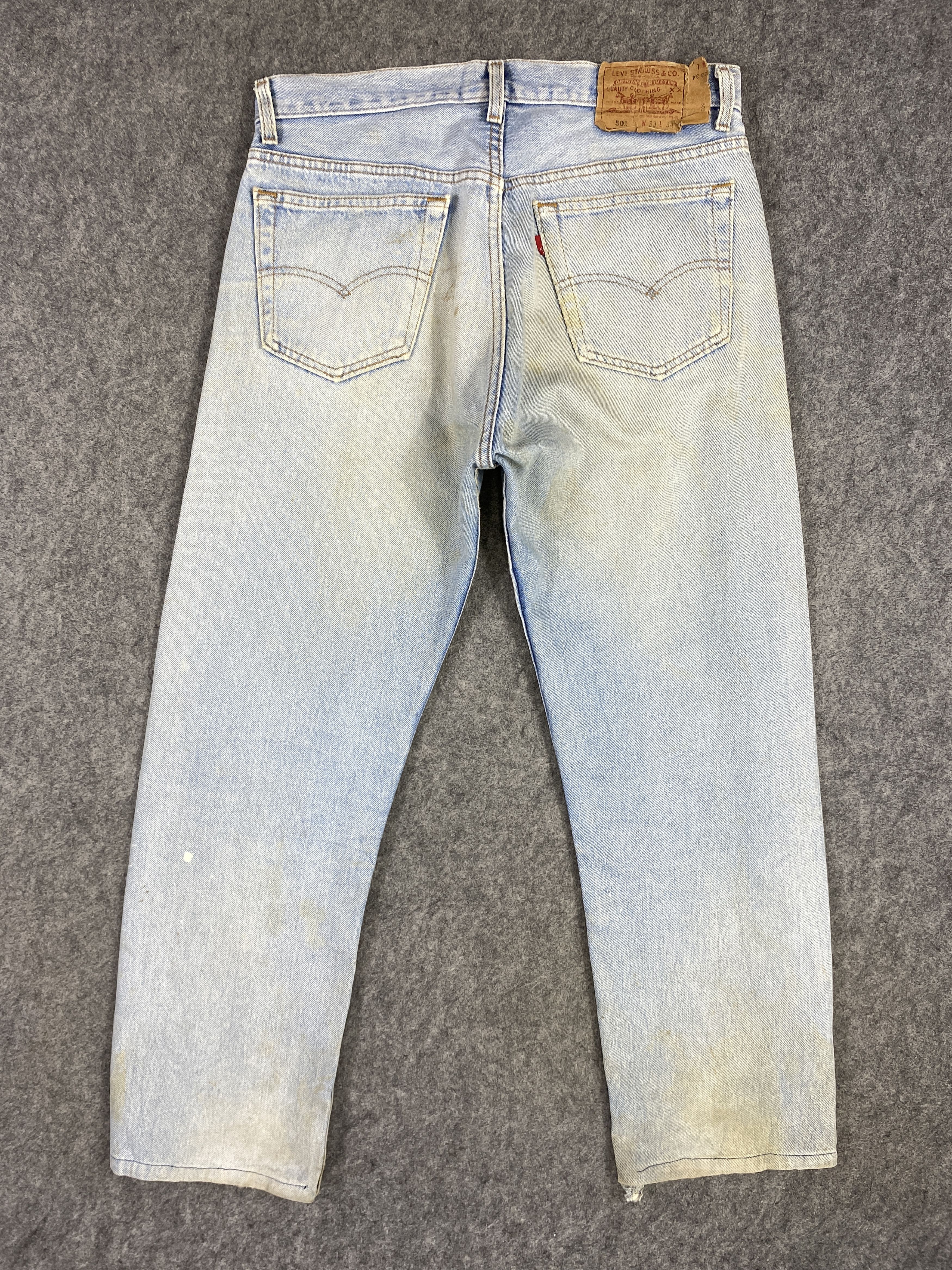 Levi's 90's Light Blue Wash Vintage Levi's 501 USA 31x27.5 JN1642 Size US 31 - 2 Thumbnail