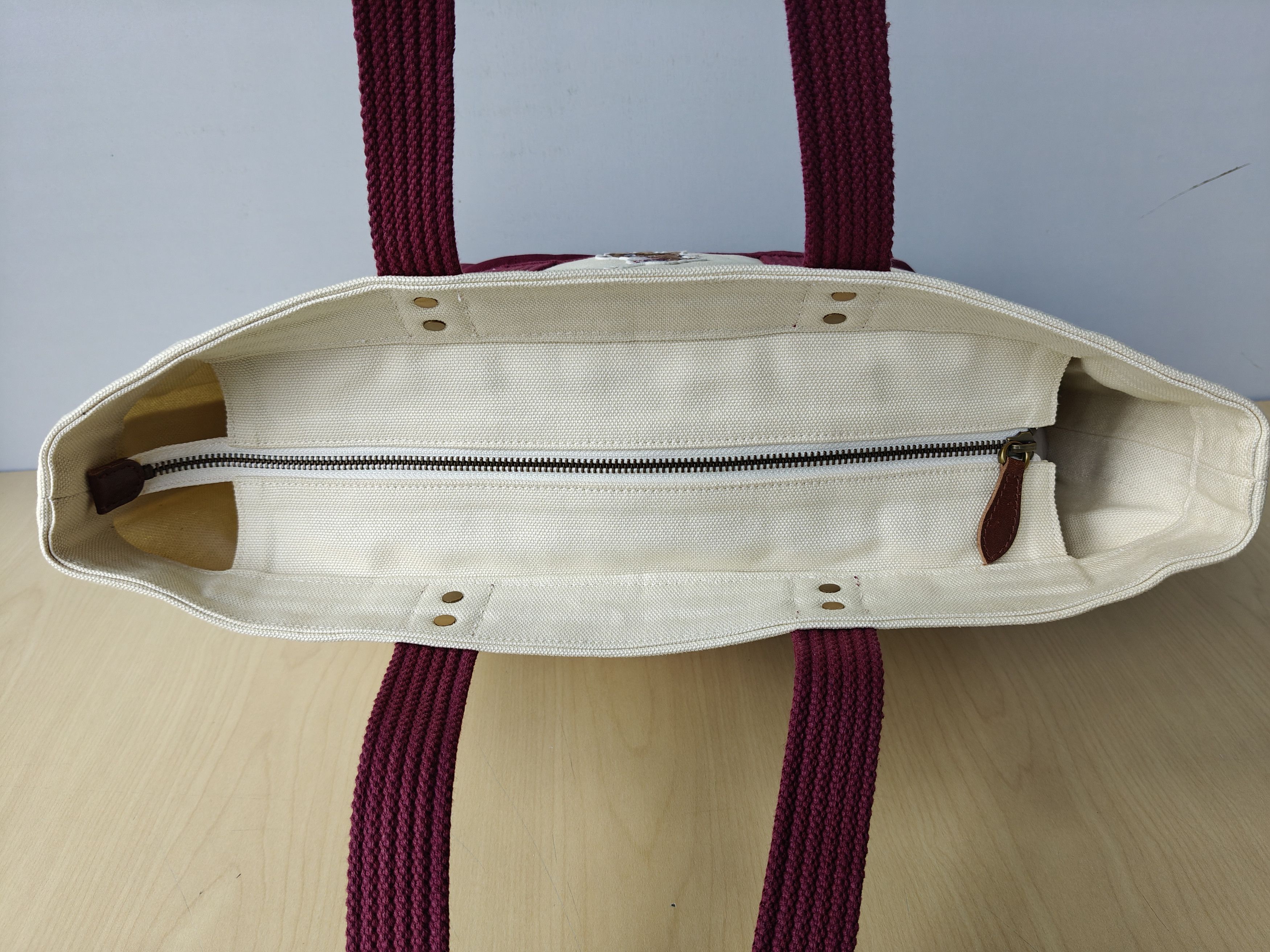 Polo Ralph Lauren Polo Ralph Lauren Canvas Medium Tote Free Shipping FTP/4011 Size ONE SIZE - 9 Thumbnail