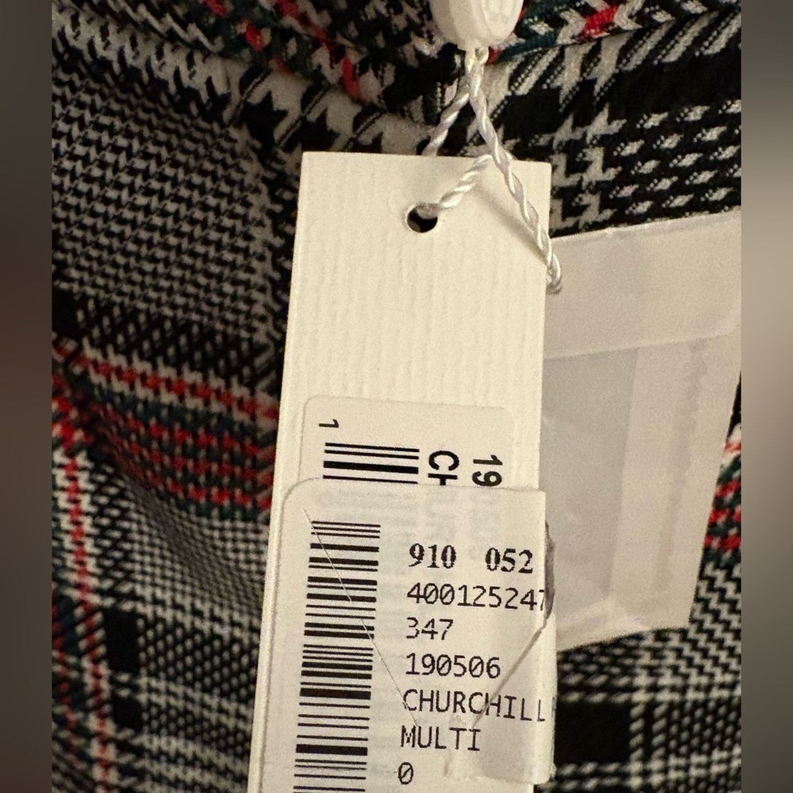 Trina Turk Nwt-TRINA TURK-Churchill Plaid Steph Hem Pants-Sz 0 Size 22" - 6 Thumbnail