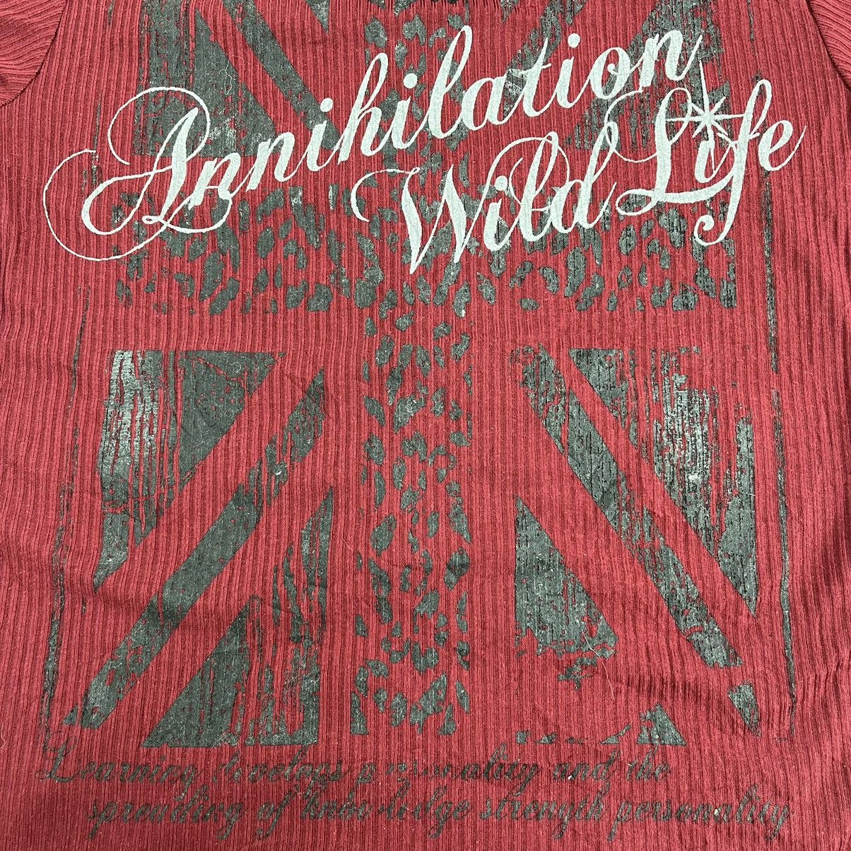 14th Addiction × If Six Was Nine × Japanese Brand Y2K Mild Life Poem Grunge Punk Double Layer Short Sleeve Size US M / EU 48-50 / 2 - 14 Thumbnail