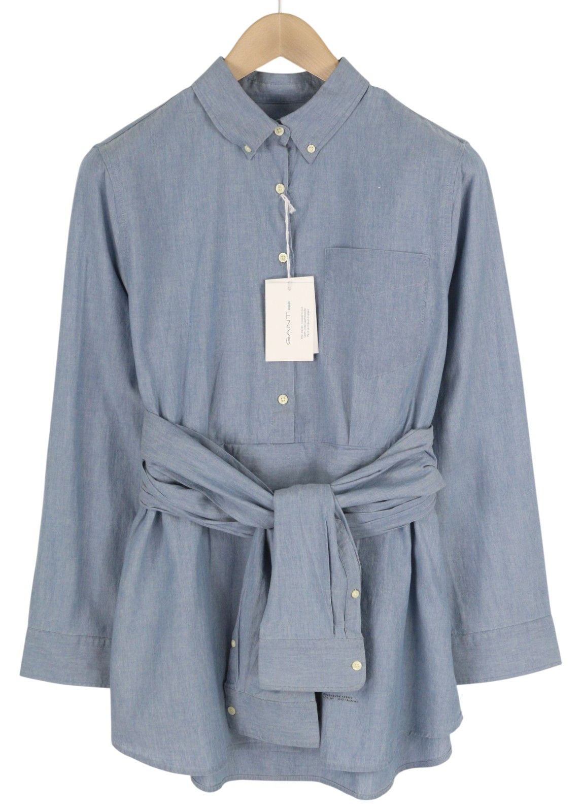 Gant RUGGER CHAMBRAY L Blue Belted Button-Down Shirt 84984 Size L / US 10 / IT 46 - 1 Thumbnail