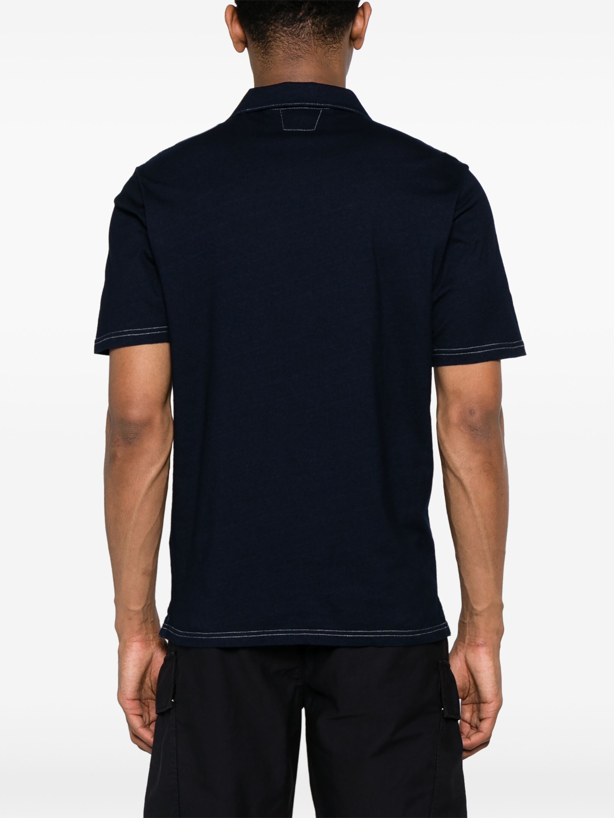 C.P. Company o1y1224 Logo Polo T-Shirt in Midnight Blue Size US S / EU 44-46 / 1 - 4 Thumbnail