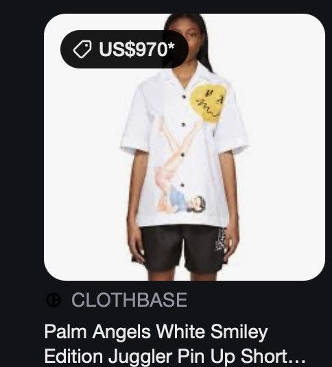 Palm Angels 「retail💲970」Brand new palm angels x smiley shirt size 48 Size US M / EU 48-50 / 2 - 16 Thumbnail