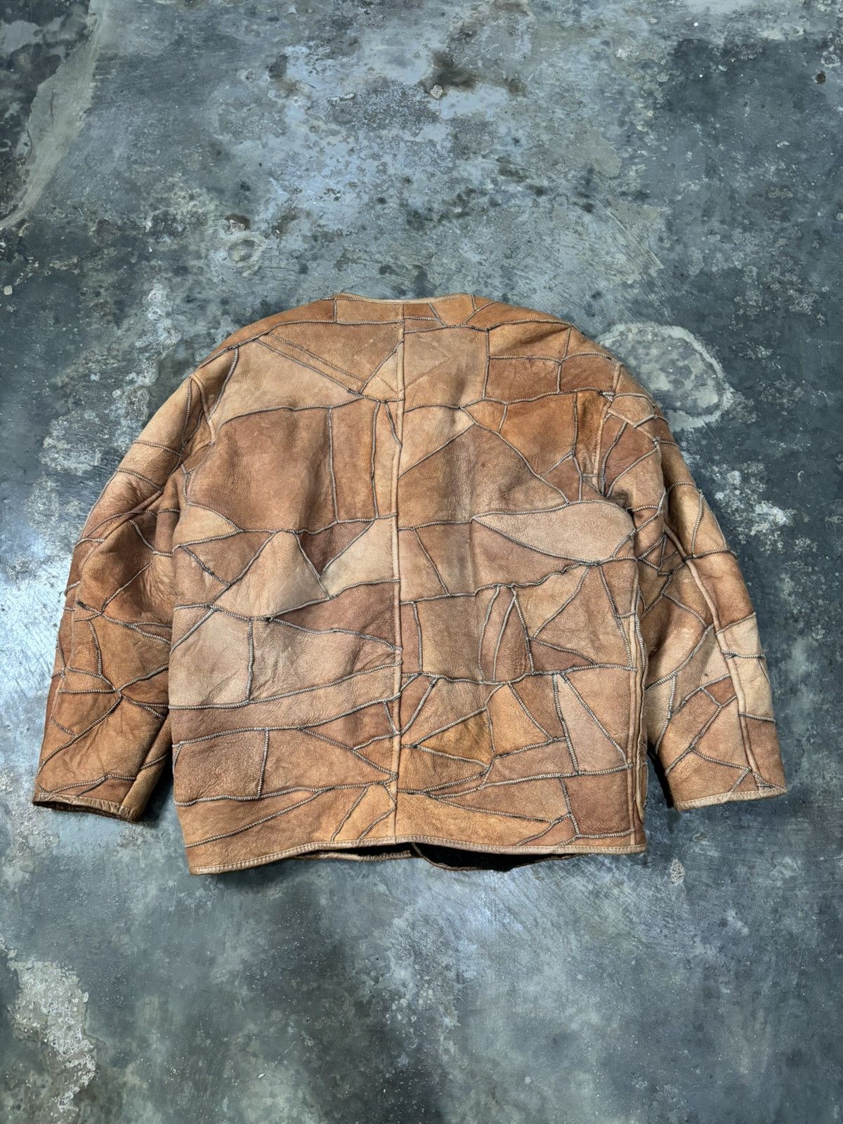 Hai Sporting Gear Vintage 90s Hai Sporting Gear Pacthwork Leather Jacket Size US L / EU 52-54 / 3 - 4 Thumbnail