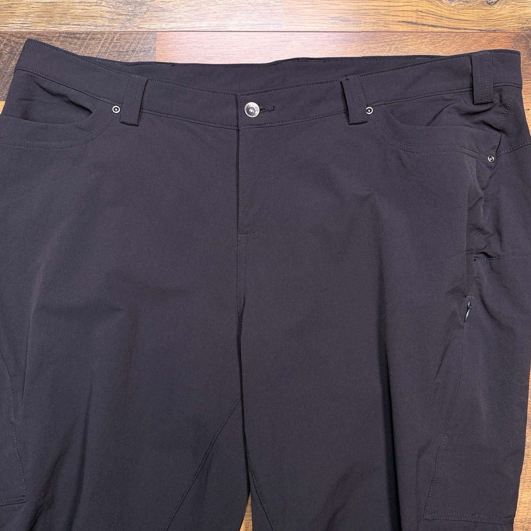 Vintage Duluth Pants Womens 22W 31 Black Hiking Nylon Zip Pocket Fleece Lined Cargo Straight Regular Plus Rise High Size 40" / US 18 - 3 Thumbnail