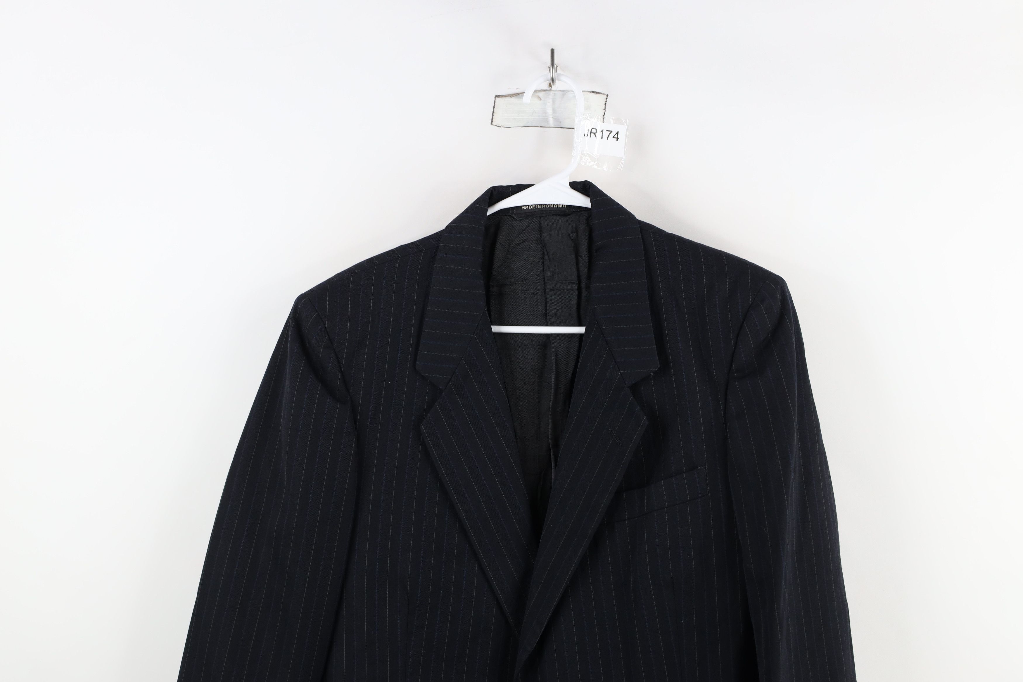 Vintage Vintage 70s Streetwear Pinstriped 2 Button Suit Coat Jacket Size US L / EU 52-54 / 3 - 2 Thumbnail