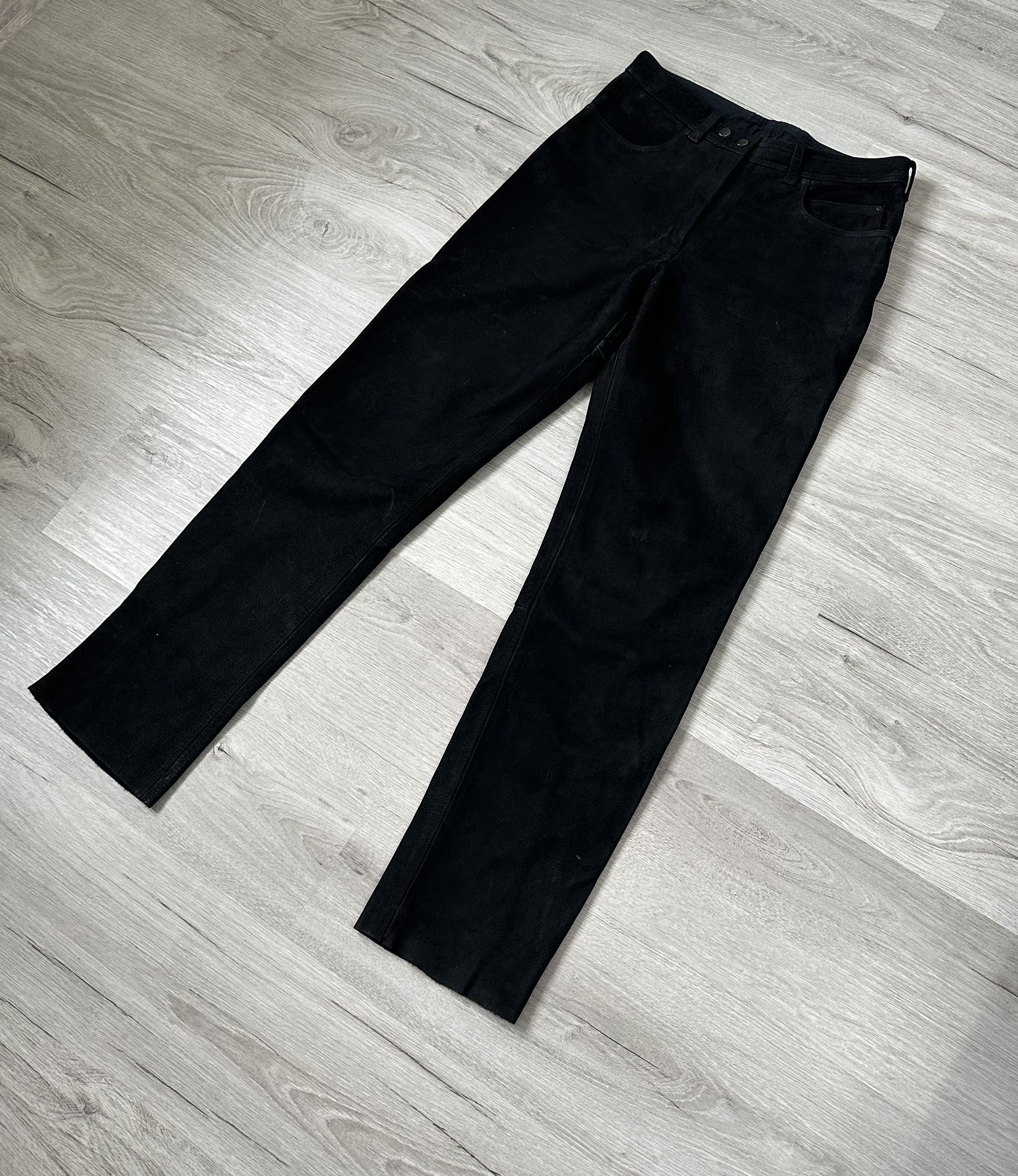 Japanese Brand × Leather × Vintage Vintage Leather SAFE Pants Black Moto Bike Size US 36 / EU 52 - 1 Thumbnail