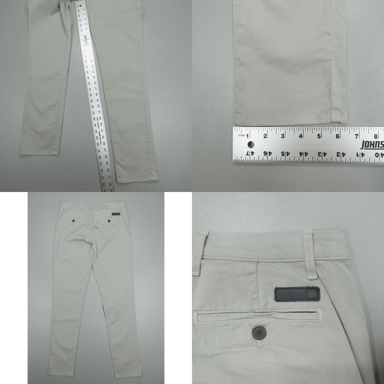 Vintage AG Adriano Goldschmied The Jamison Skinny Chino Men's 32x32 Florence Fog Gray Cotton Slim 5-Pocket Jeans Vintage Style Mens Size US 32 / EU 48 - 8 Thumbnail