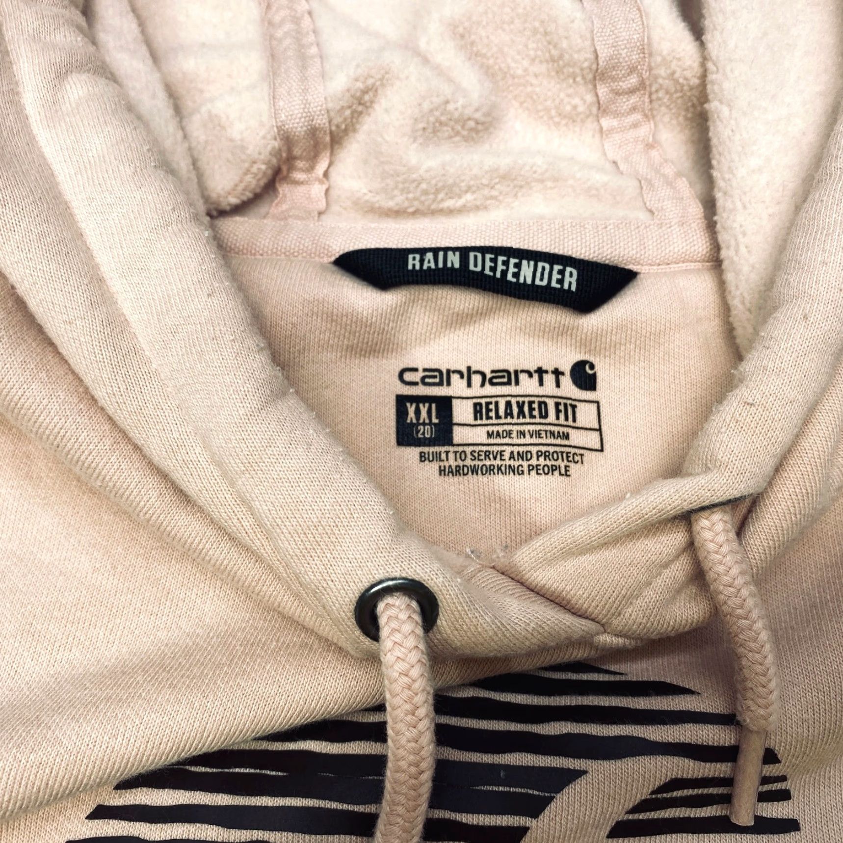 Carhartt VINTAGE Carhartt Rain Defender Hoodie Women's 2XL Pink Pullover Relaxed Fit Workwear Size XXL / US 16-18 / IT 52-54 - 6 Thumbnail