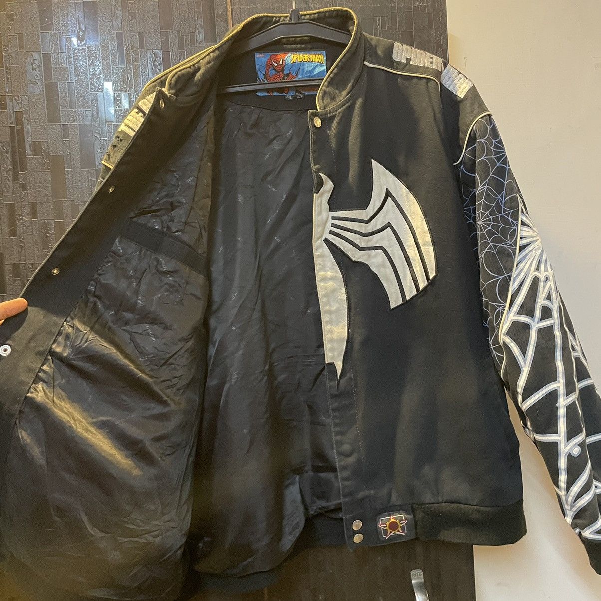 Marvel Comics VTG Marvel x JH Design ,Venom / Spider-Man racing Jacket Size US XXL / EU 58 / 5 - 11 Thumbnail