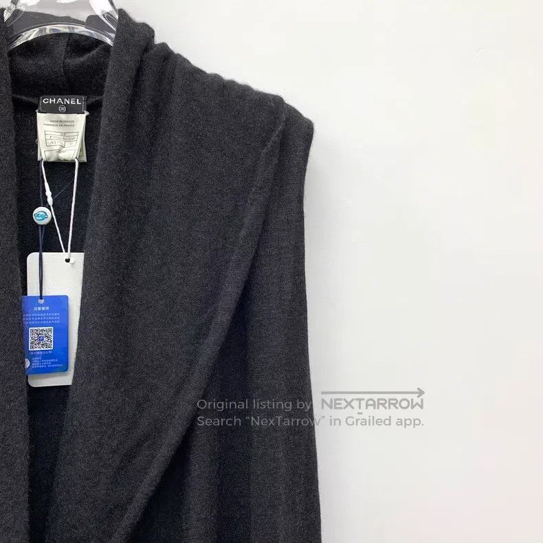 Chanel Chanel Black logo buckled cashmere knitted coat Size XXS / US 00 / IT 34 - 3 Thumbnail