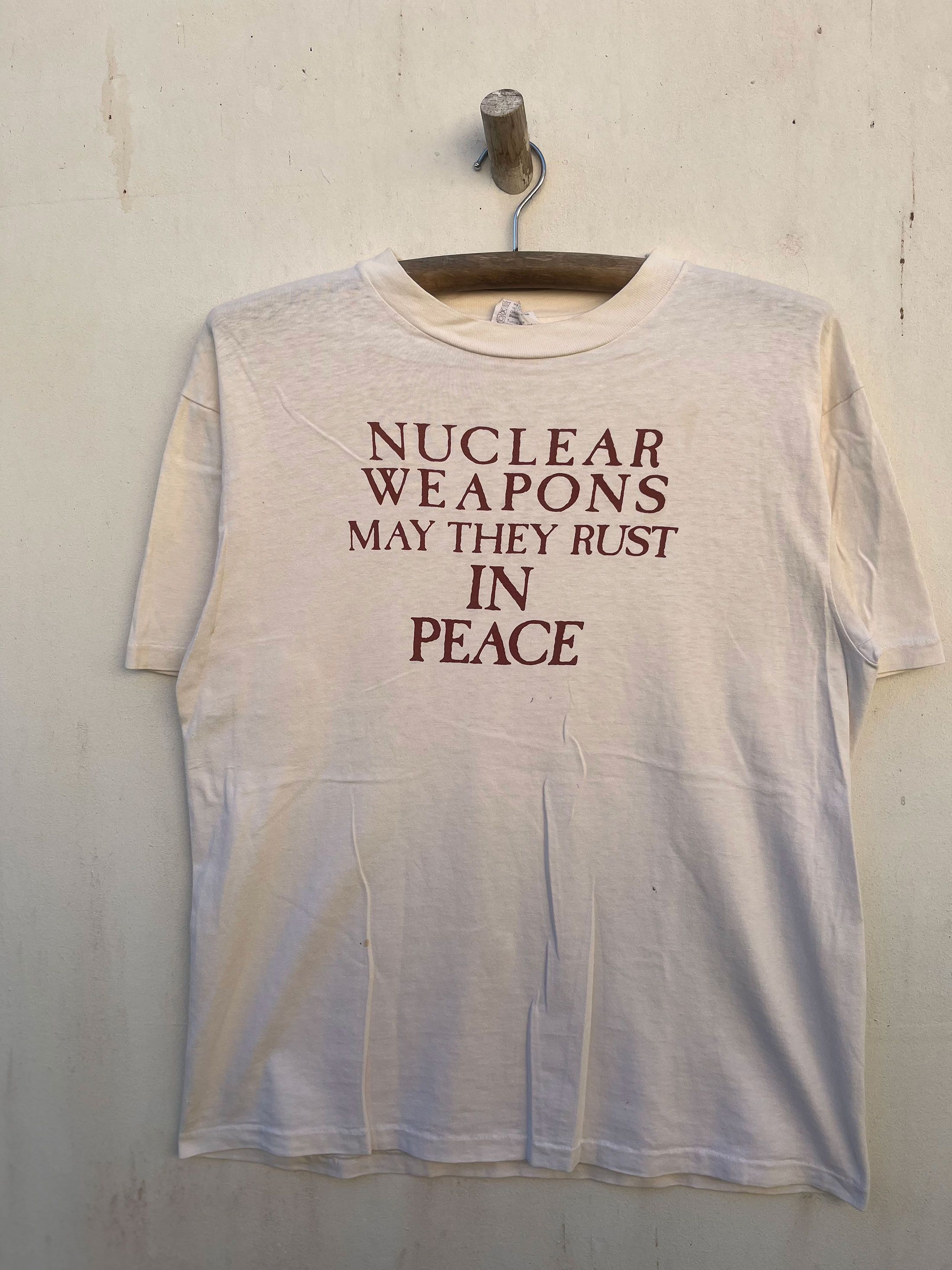 Vintage Hanes 80s Single Stitch Wording Statement War