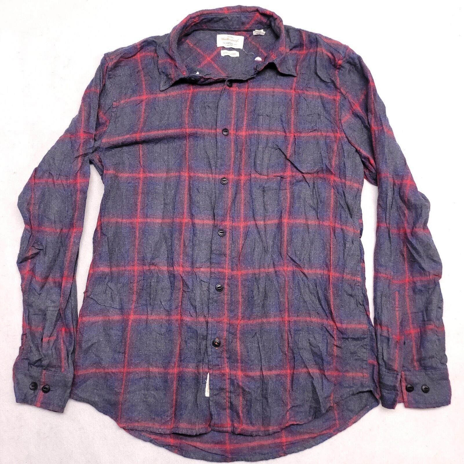 Weatherproof Weatherproof Windowpane Flannel Shirt Mens Size Medium Gray Size US M / EU 48-50 / 2 - 2 Thumbnail