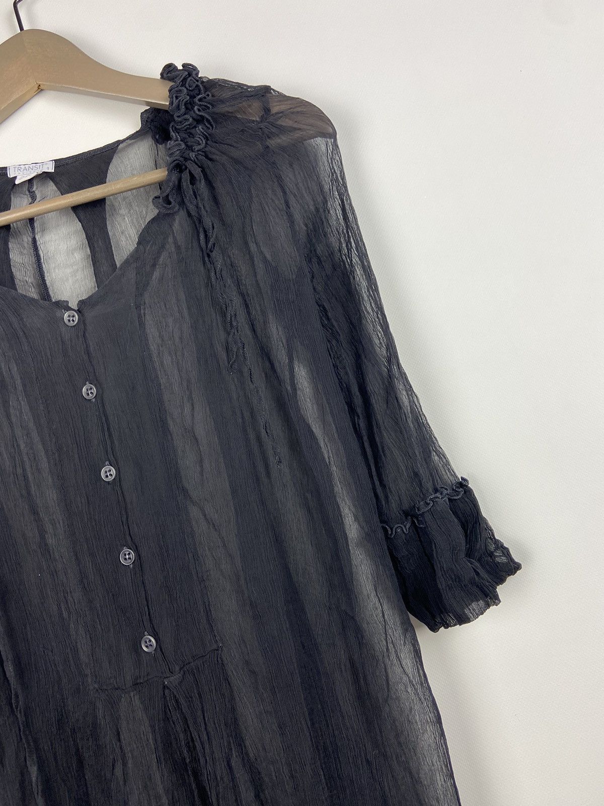 Transit × Vintage Vintage Transit Par Such Avant-Garde Silk Transparent Dress Size S / US 4 / IT 40 - 8 Thumbnail