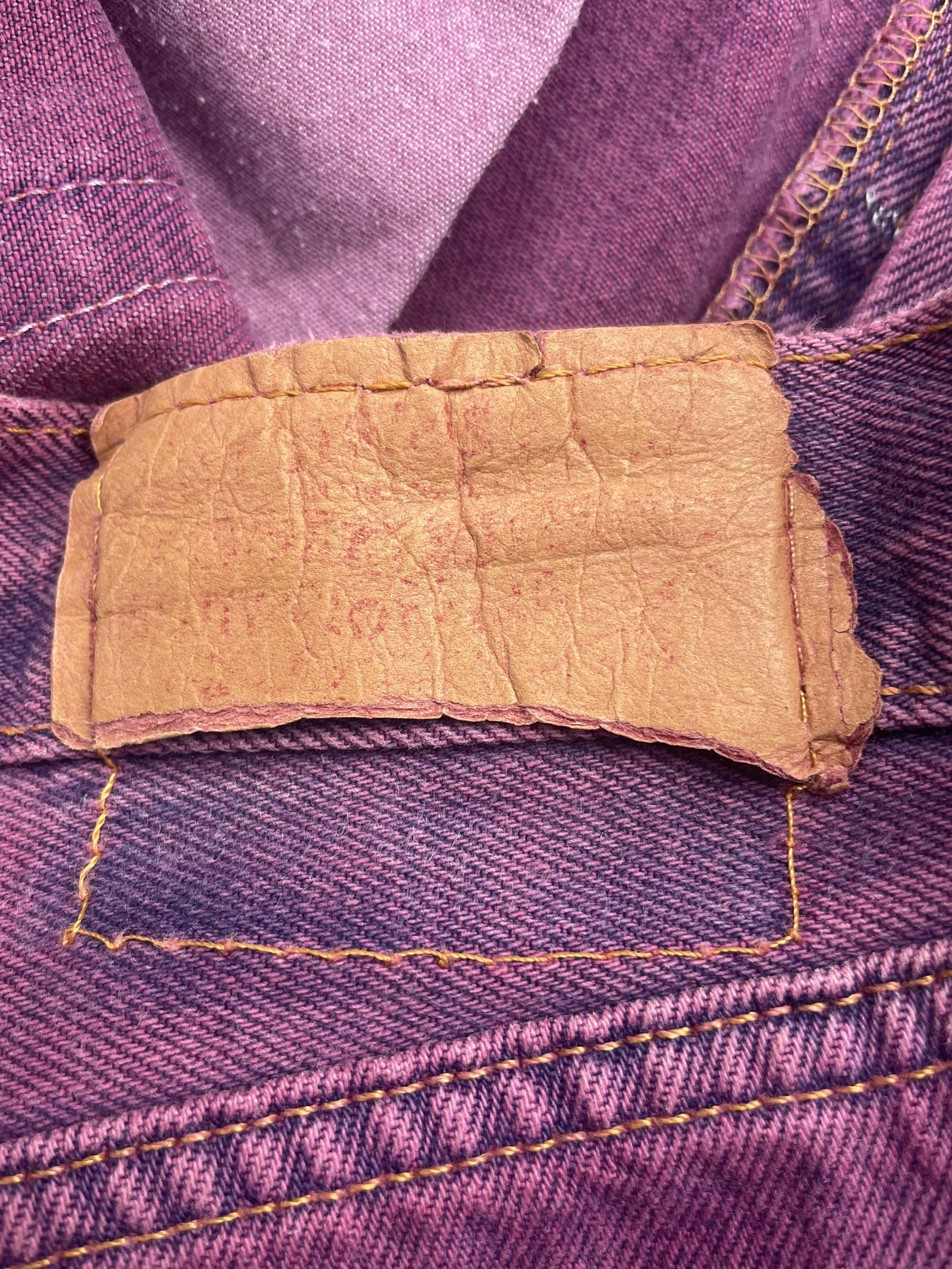 Levi's Vintage 2000 Levis 501 e Purple Faded Denim Size US 33 - 7 Thumbnail