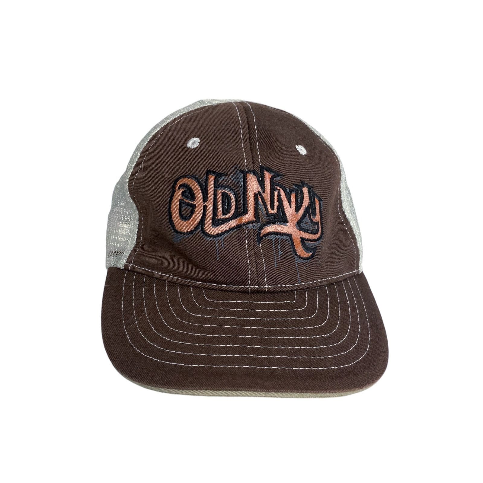 Old Navy Old Navy Y2K Brown Logo Mesh Snapback Trucker Hat Size ONE SIZE - 1 Thumbnail