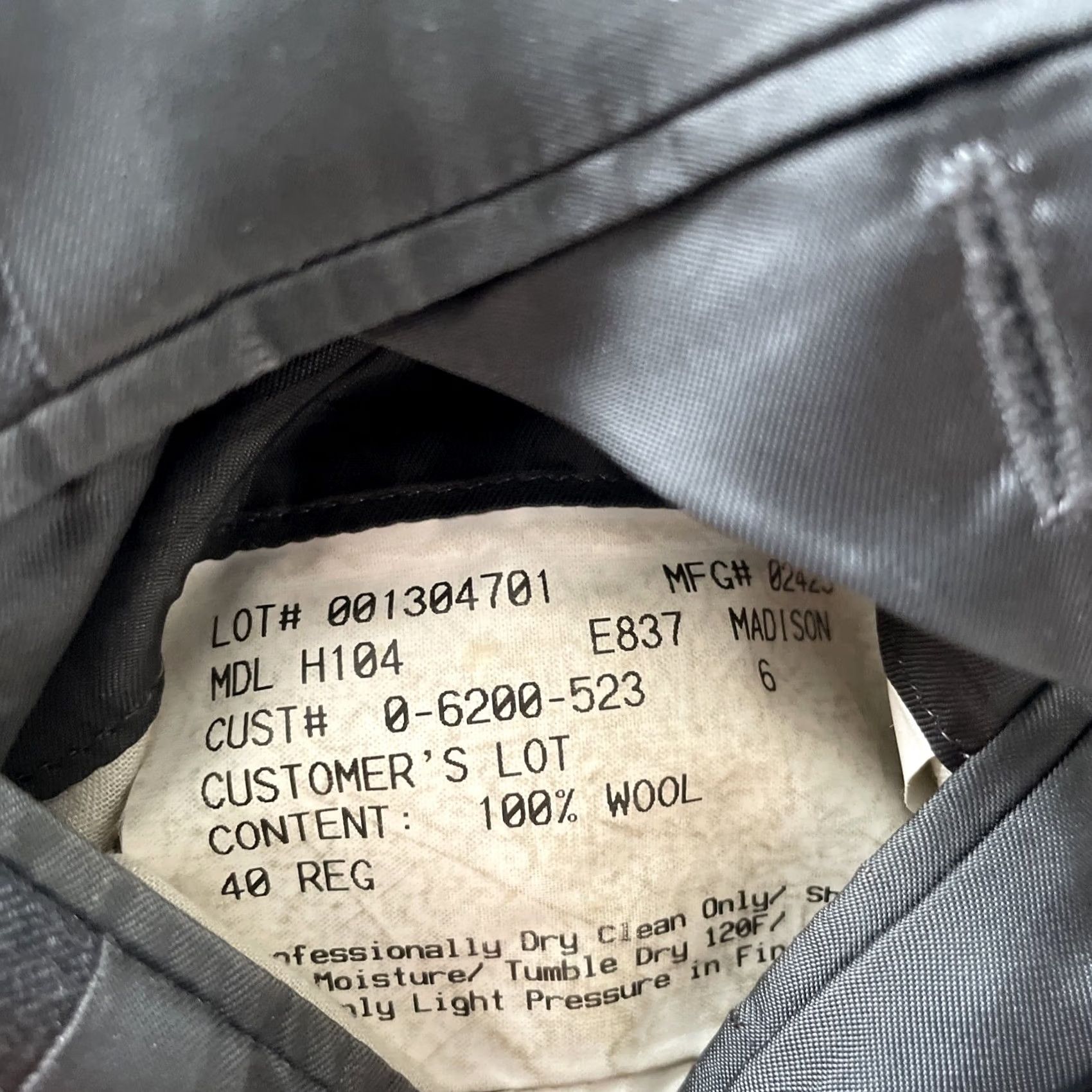 Madison Hickey Freeman Blazer Sport Jacket Coat 40R Dark Gray Wool Mens Size 40R - 5 Thumbnail
