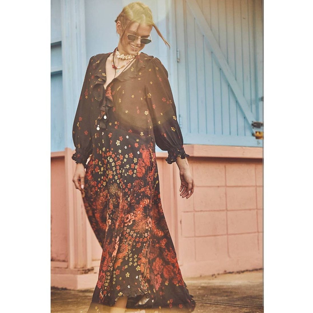 Free People New Free People Talsey Maxi Dress $198 MEDIUM Black Floral Size M / US 6-8 / IT 42-44 - 1 Thumbnail
