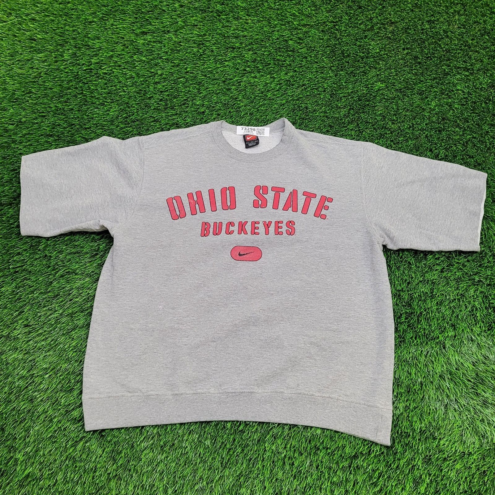 Nike VTG NIKE OSU Short Sleeve Sweatshirt Large Boxy Baggy USA Size US L / EU 52-54 / 3 - 1 Thumbnail