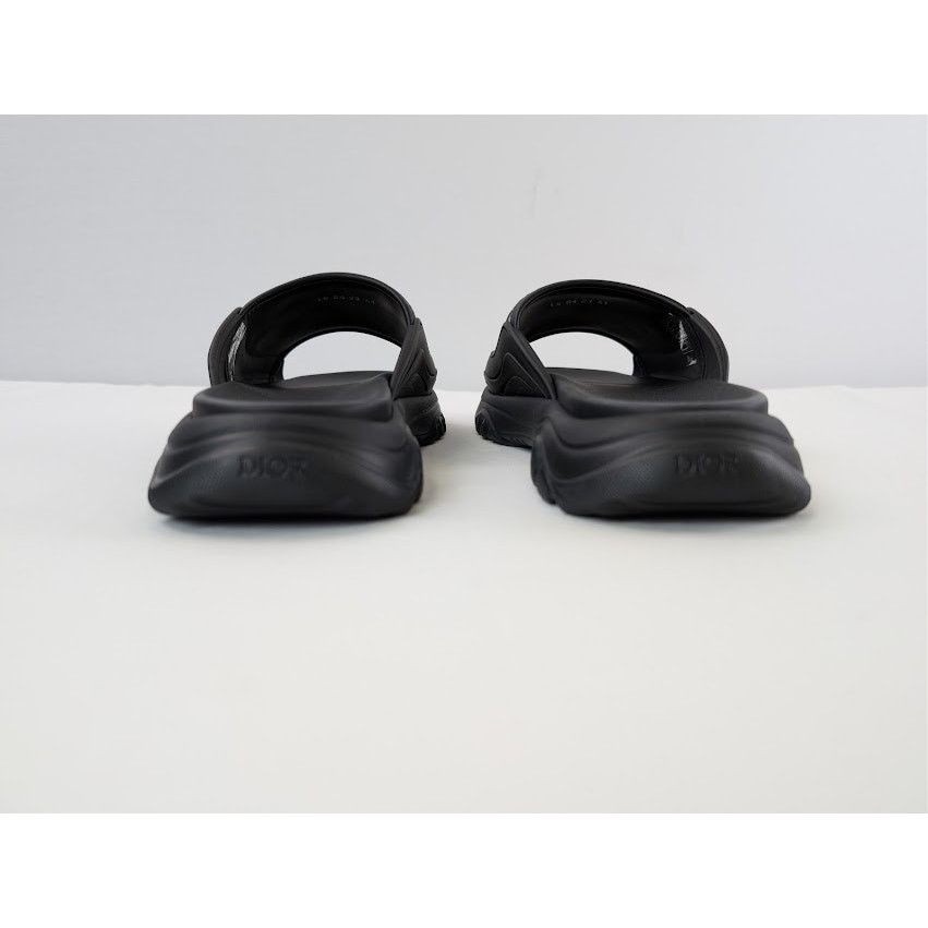 Dior o1rshd1 H-Town Single Band Slipper Sandal in Black / Beige Size US 8 / EU 41 - 11 Thumbnail