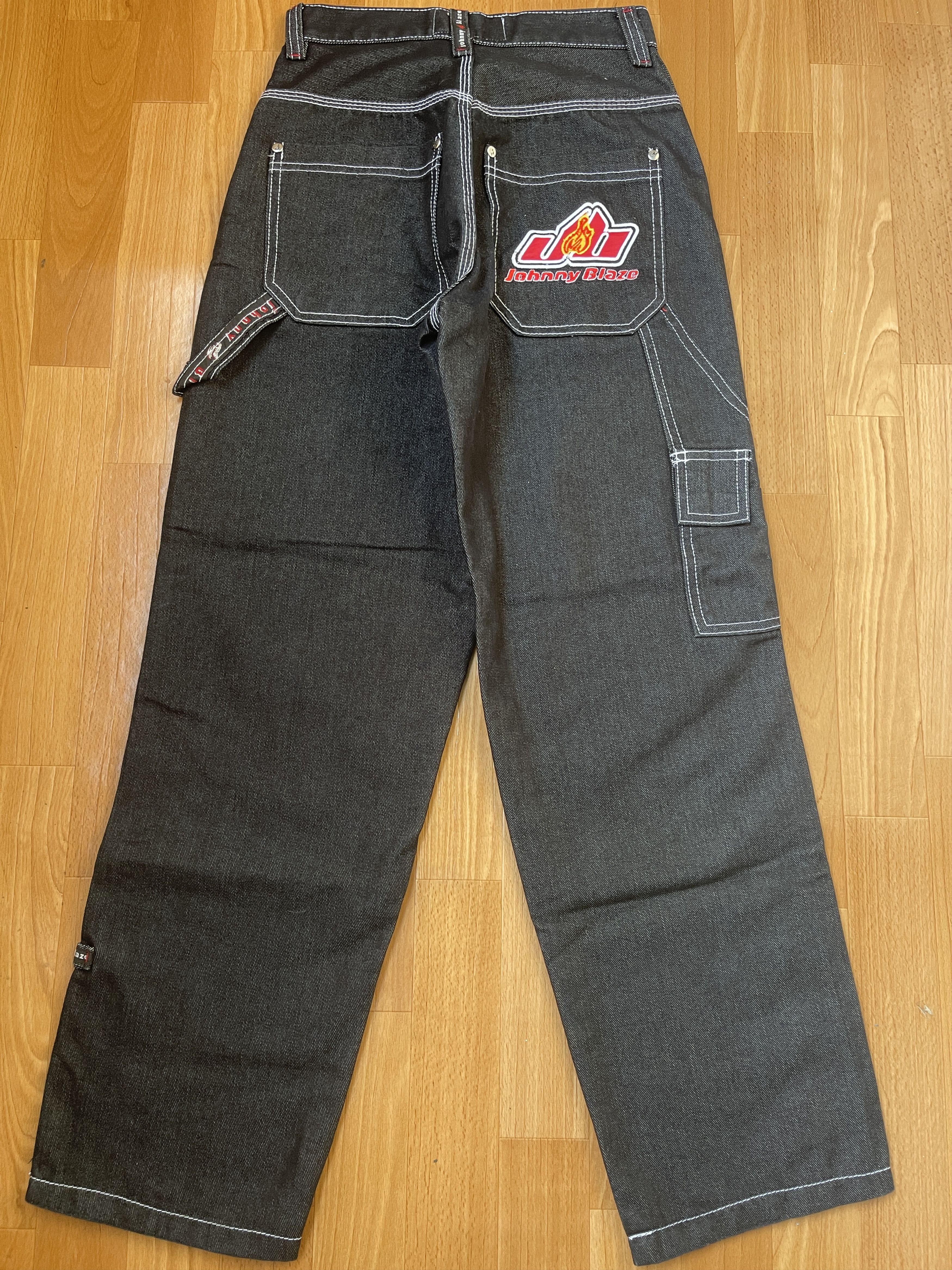 Wu-Tang Clan Johnny Blaze jeans shiny metallic silver baggy Wu Wear 26 Size US 26 / EU 42 - 1 Thumbnail