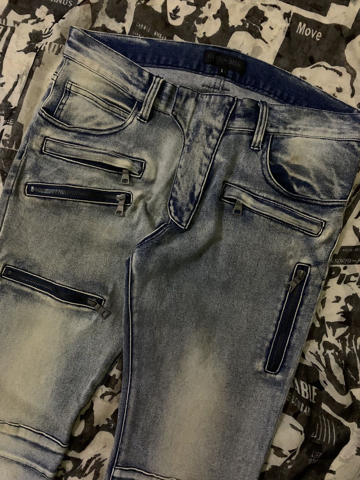 In The Attic 💥Japanese Avant Garde In The Attic Biker Pant Size US 33 - 4 Thumbnail