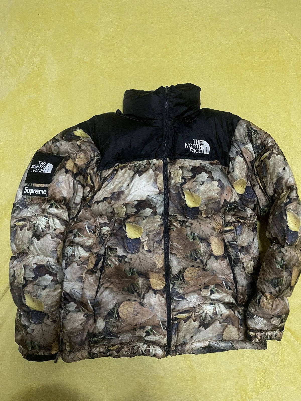 Supreme The North Face Leaves Nuptse Jacket | Grailed