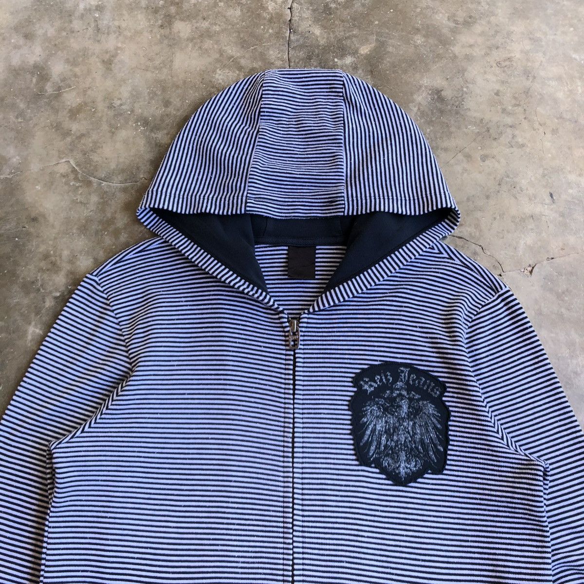 If Six Was Nine 2000s Reiz Jeans Poem Striped Ziphoodie Punk Lgb Style Size US M / EU 48-50 / 2 - 3 Thumbnail