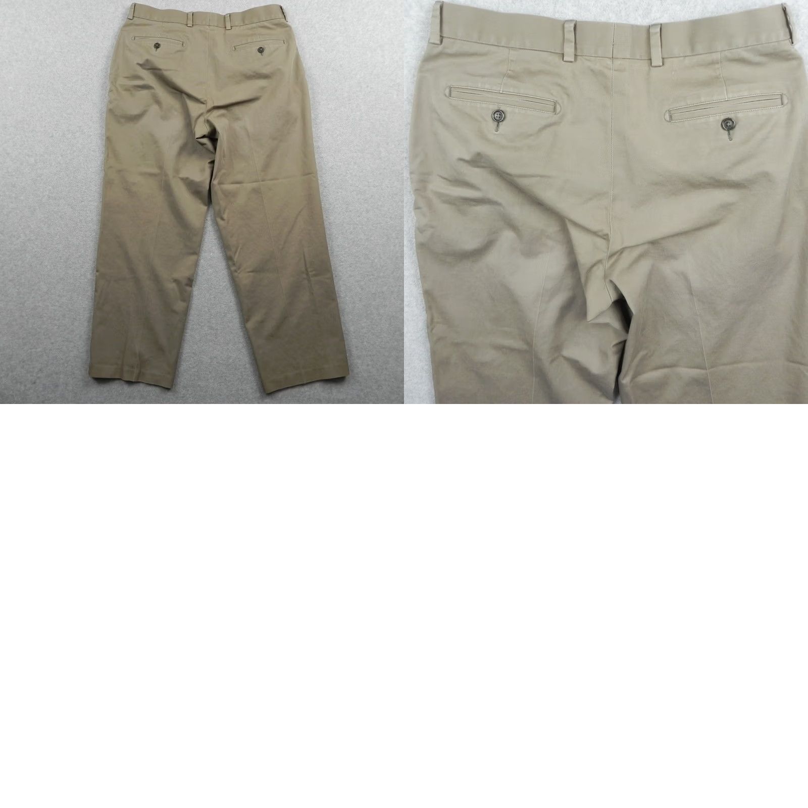 Nordstrom Nordstrom Pants Mens 35x30 Khaki Stretch Pleated Tan Regular Straight Zip Canvas Cotton Blend Brand: Nordstrom Size US 35 - 9 Thumbnail
