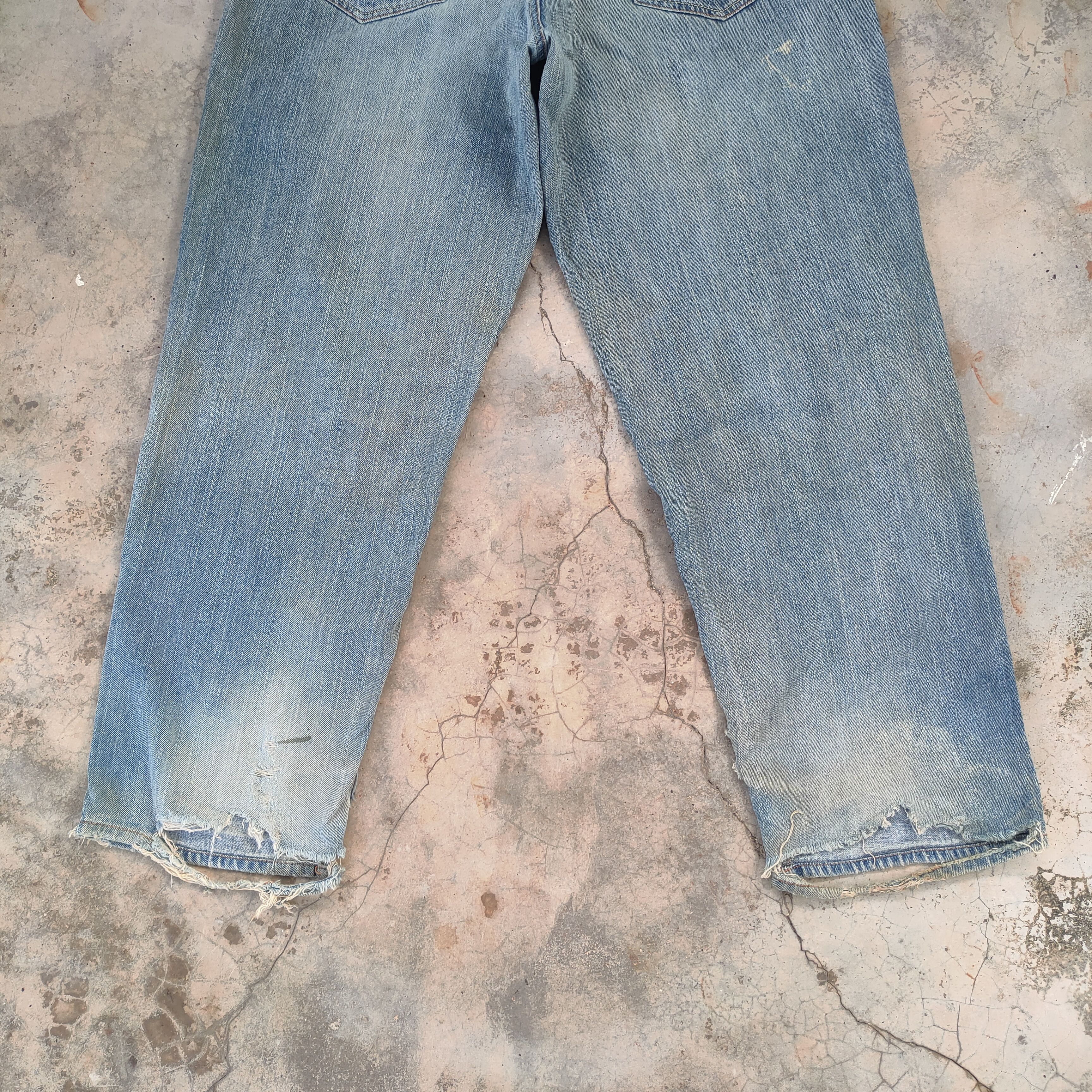Japanese Brand W40 VINTAGE 19191 JAPANESE FADED DISTRESSED JEAN PANTS Size US 40 / EU 56 - 10 Thumbnail