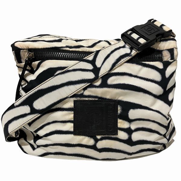 Chanel Chanel Sports Line Reversible Nylon Leather Shoulder Bag