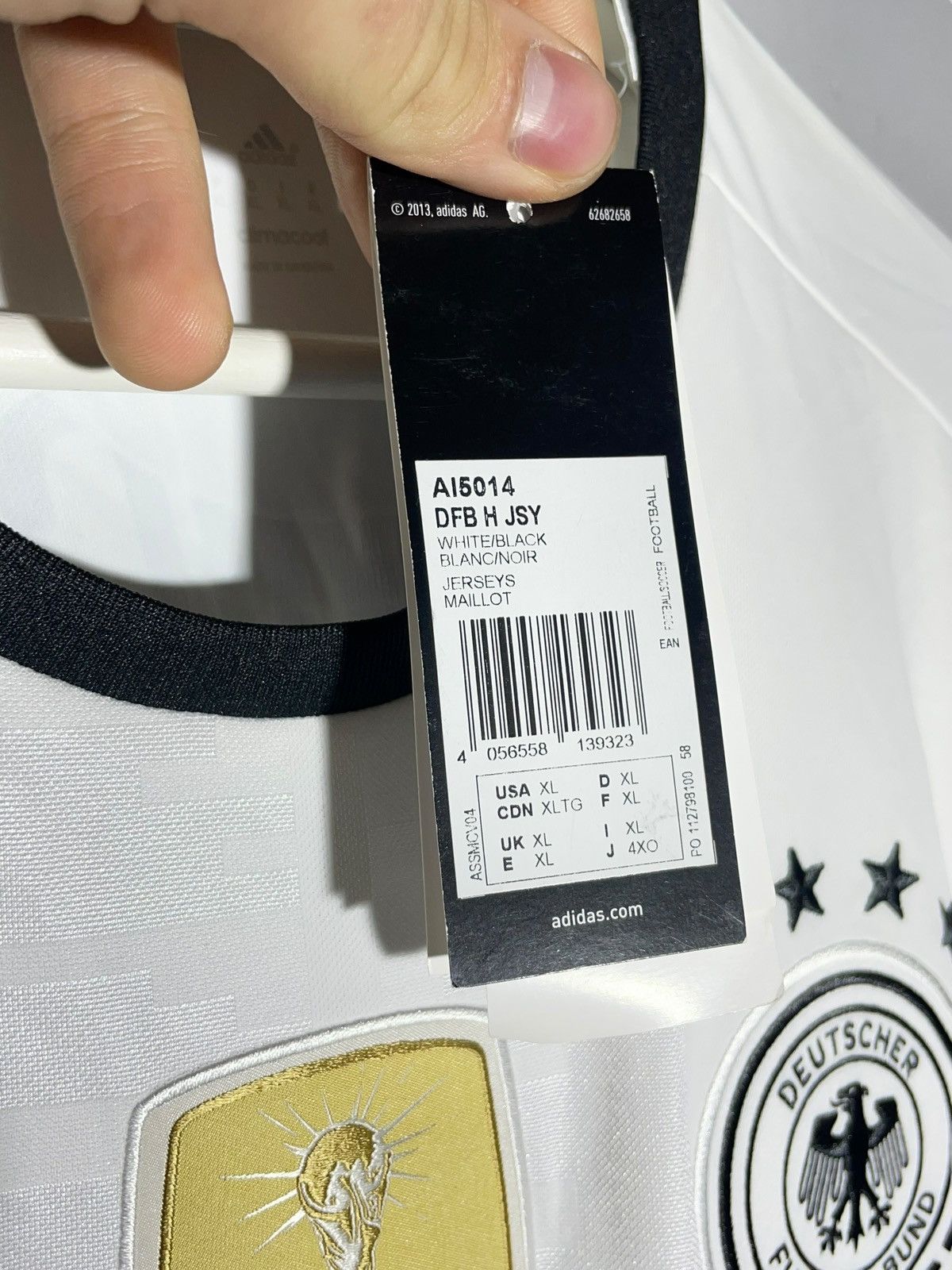 Adidas #21 Joshua Kimmich Germany 2016/17 Home Football Shirt Size US XL / EU 56 / 4 - 15 Thumbnail