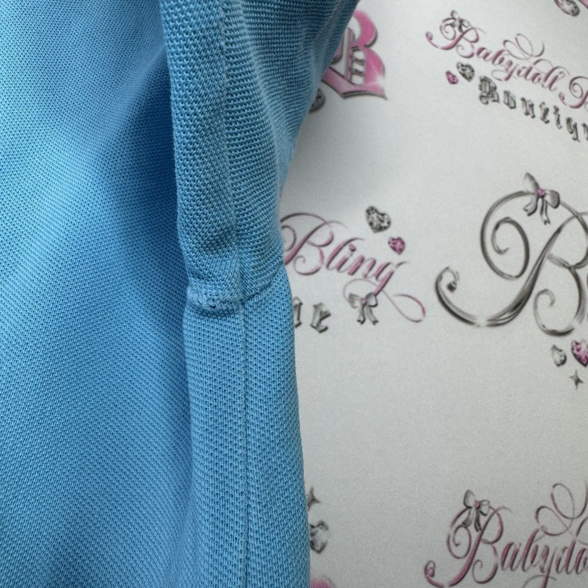 Yves Saint Laurent YSL collared shirt tshirt blue with ysl white embroidery Size US L / EU 52-54 / 3 - 9 Thumbnail
