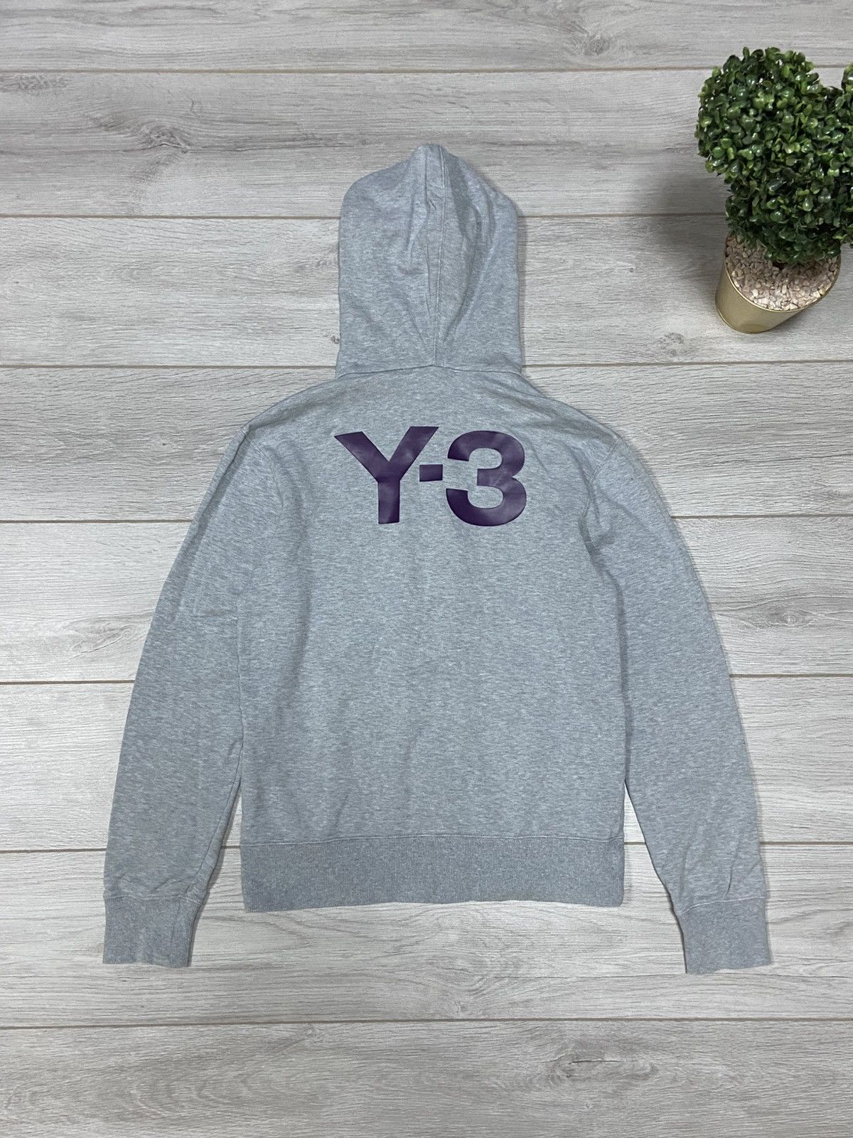【関税&送料込】Adidas Y-3 Grey Hoodie Adidas Y-3 Logo Zip Charcoal Solid Grey Hoodie – CASTELLOSTORE