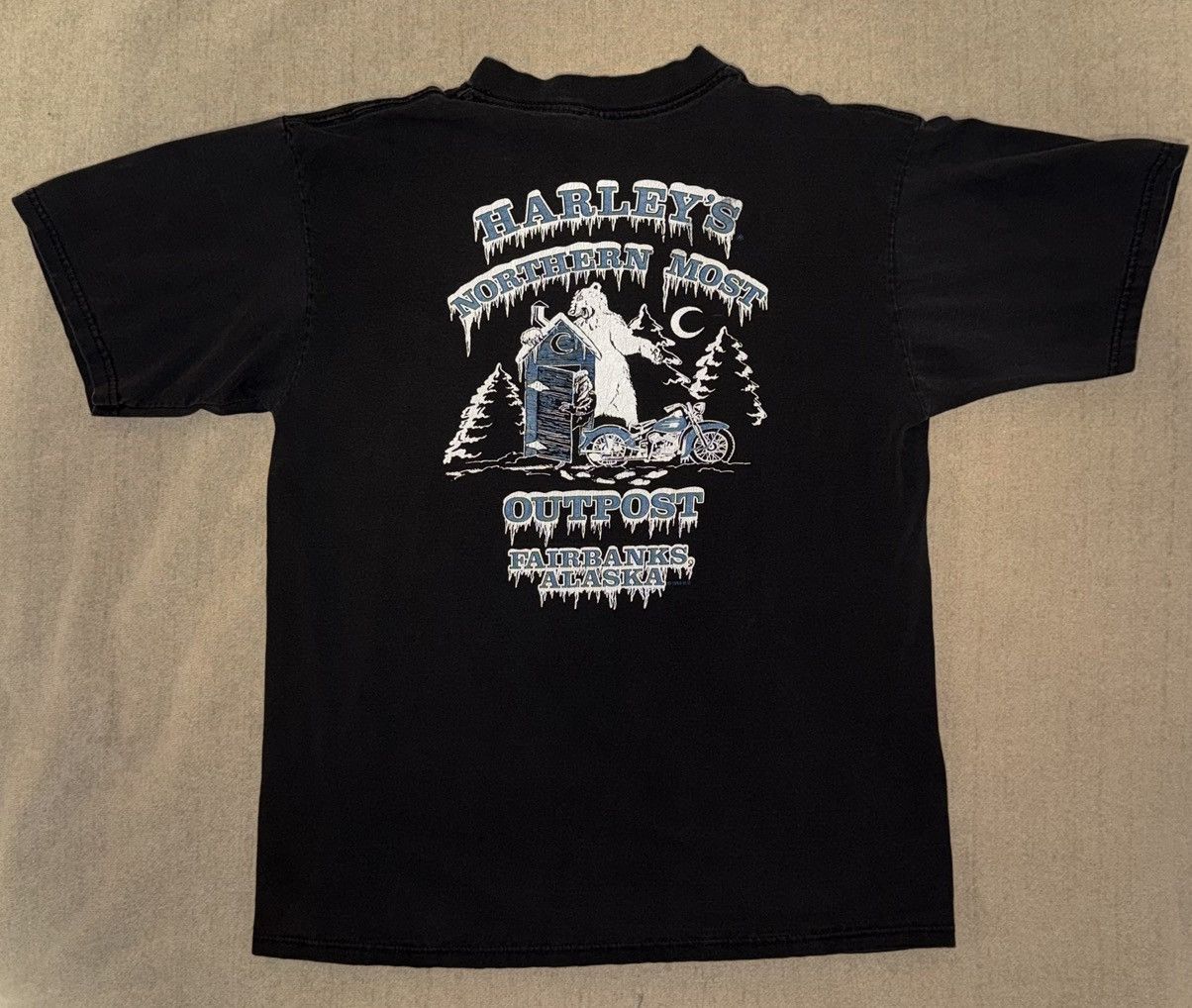 Harley Davidson Vintage Harley Davidson Fairbanks Alaska Size US L / EU 52-54 / 3 - 2 Thumbnail