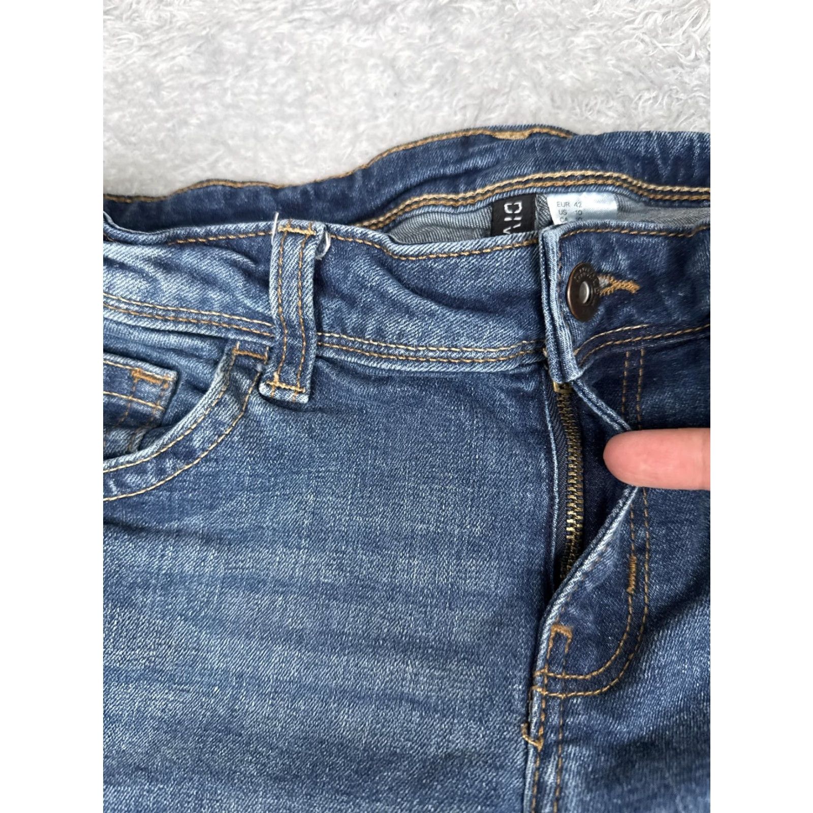 H&M H&M Jeans Womens 10 Bootcut Blue Medium Wash 5-Pocket Stretch Regular Rise 30x32 Mid 90s Theme Mens Womens Girls Size 32" / US 10 / IT 46 - 5 Thumbnail