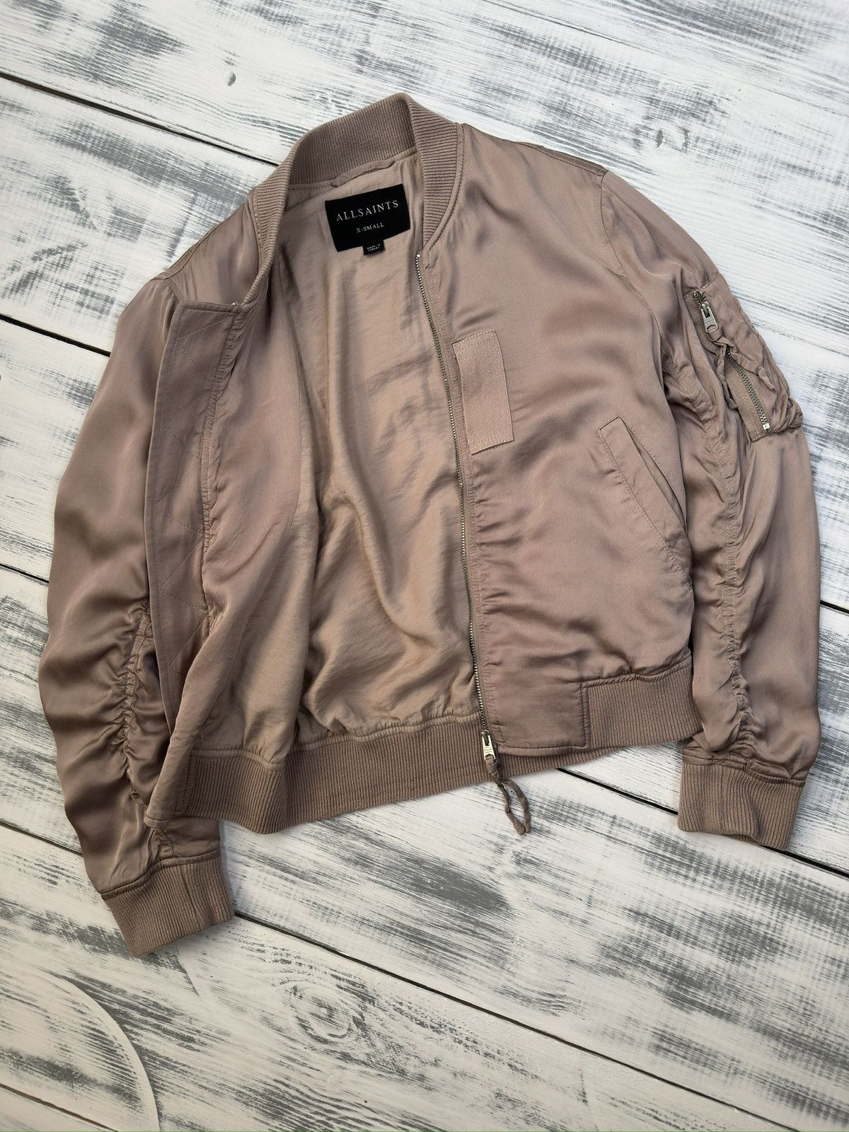 Allsaints ALLSAINTS MA-1 Kuma Bomber Jacket 100% Rayon Size XS / US 0-2 / IT 36-38 - 9 Thumbnail