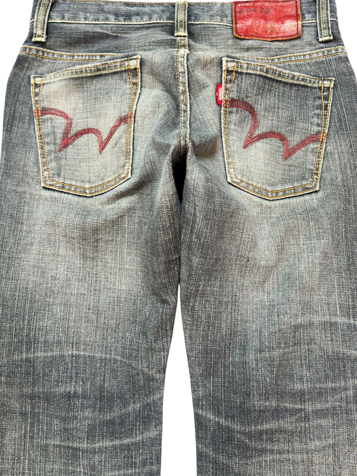 Edwin Vintage Edwin Edge Of Blue Jeans Faded Ripped Denim Size US 30 / EU 46 - 4 Thumbnail