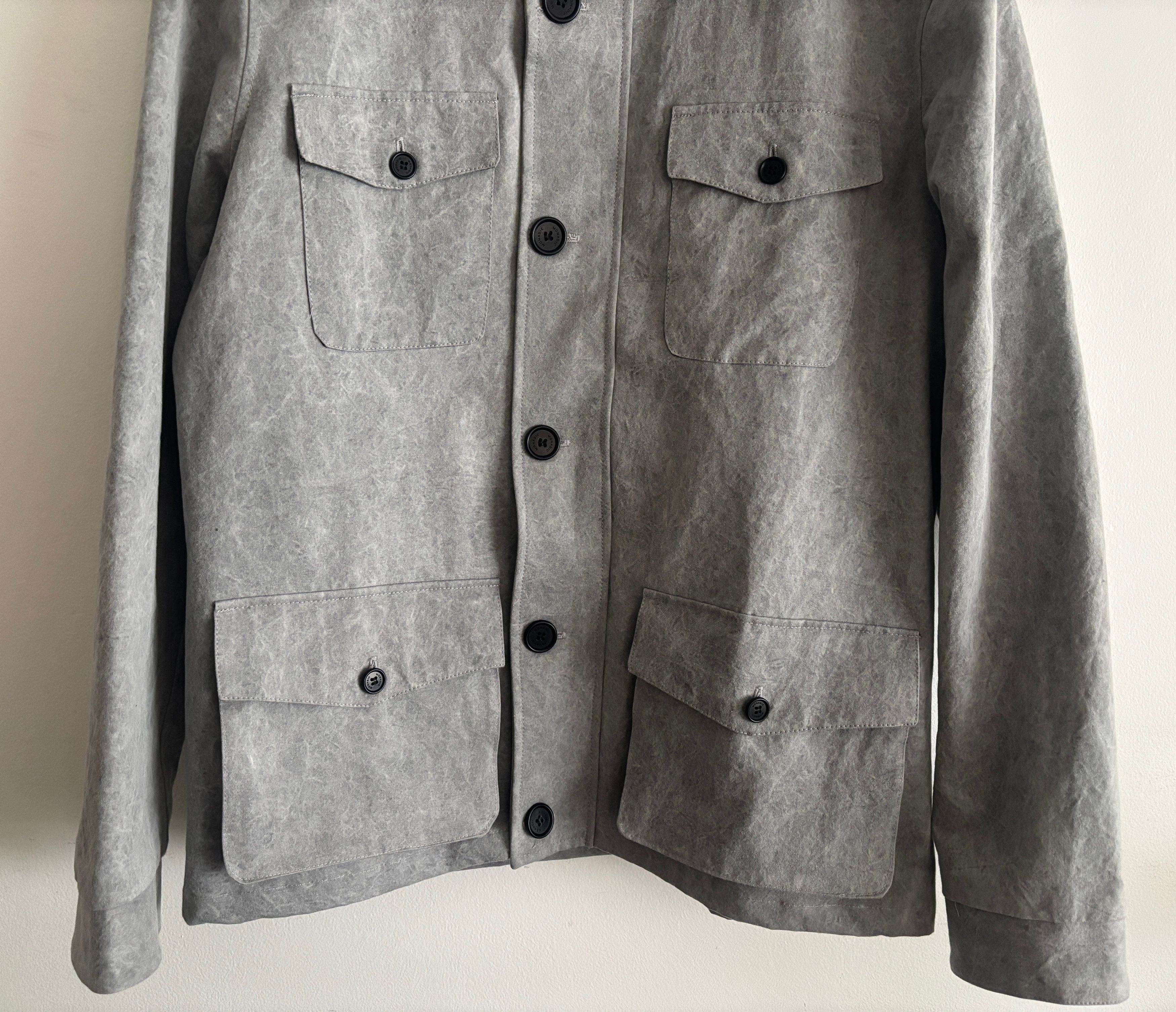 Other $445 Grey Cotton Stonewashed Zippered Field Jacket - XL Size US XL / EU 56 / 4 - 3 Thumbnail