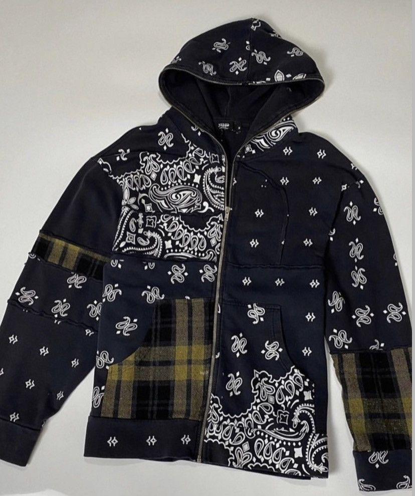 Jaded London Jaded London Micro Stripe Zip Up Astro Hoodie