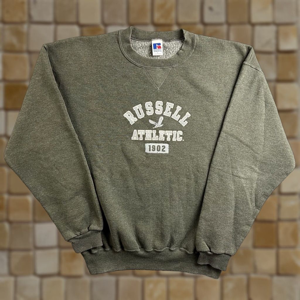 Vintage Russell Athletic Sweatshirt Mens Large Green Crewneck