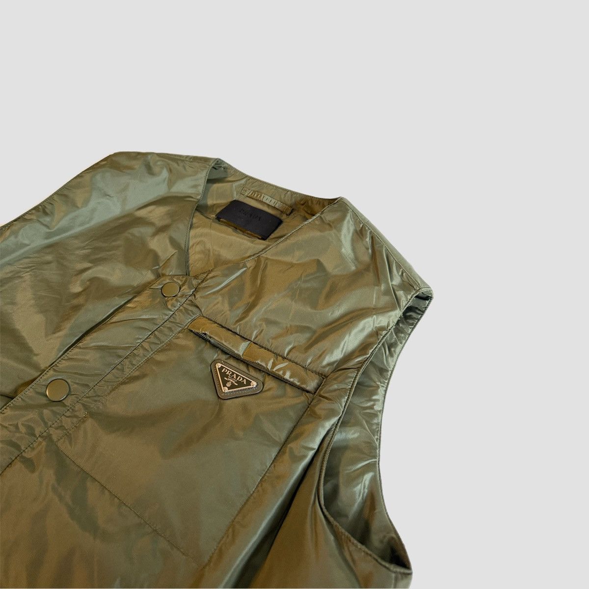 Prada Prada Re-Nylon Gilet Green Size US M / EU 48-50 / 2 - 7 Thumbnail