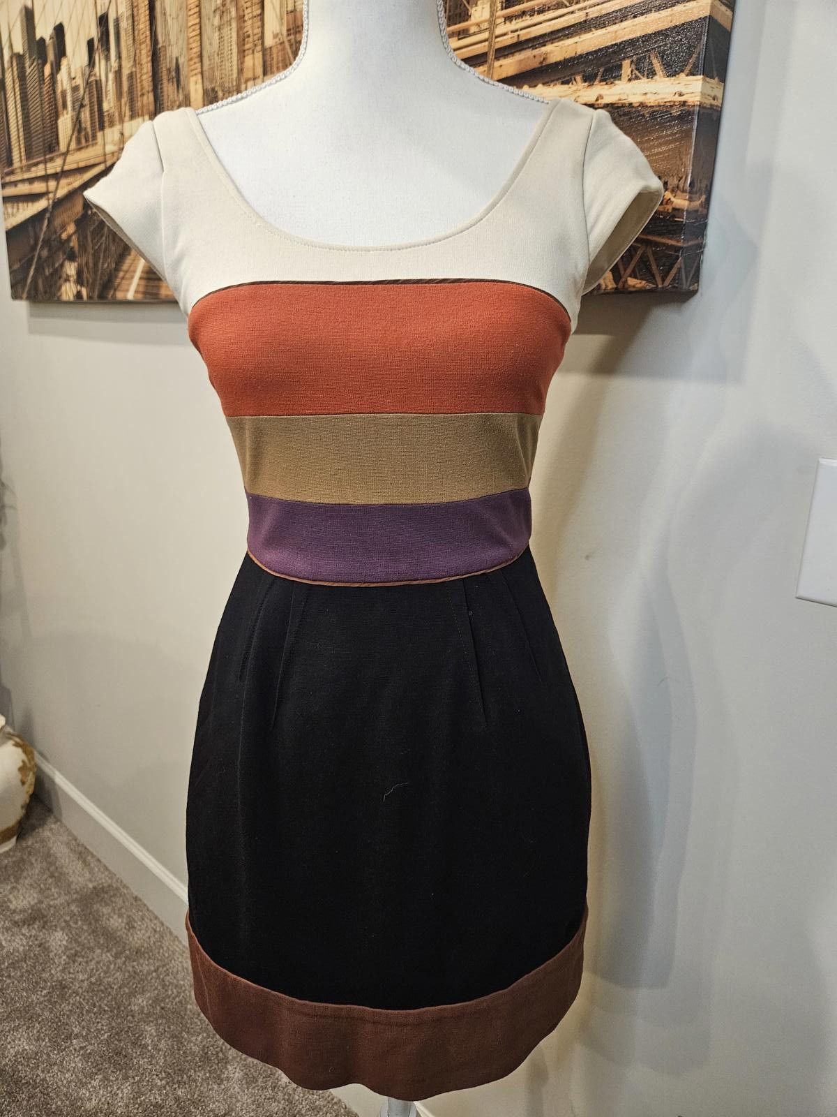 Bcbgmaxazria BcbgMaxazaria Color Block Dress with pockets Size XS / US 0-2 / IT 36-38 - 1 Thumbnail
