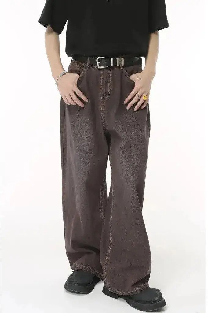 Japanese Brand Vintage Baggy Jeans Straight Pants Street Style Casual Size US 32 / EU 48 - 1 Thumbnail