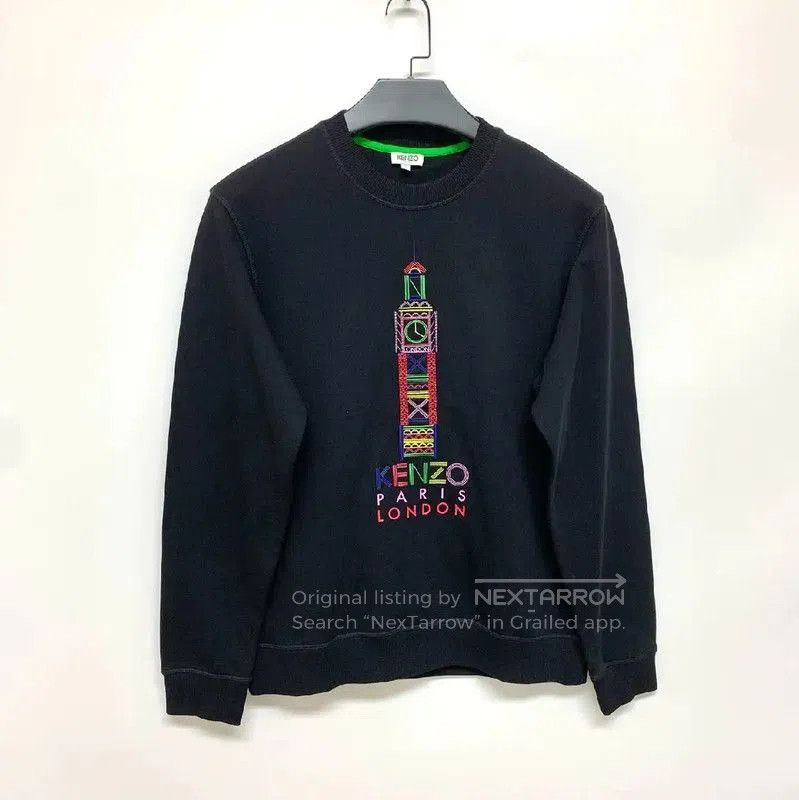 Kenzo KENZO Black Cotton Sweatshirt for Men . Size US S / EU 44-46 / 1 - 1 Thumbnail