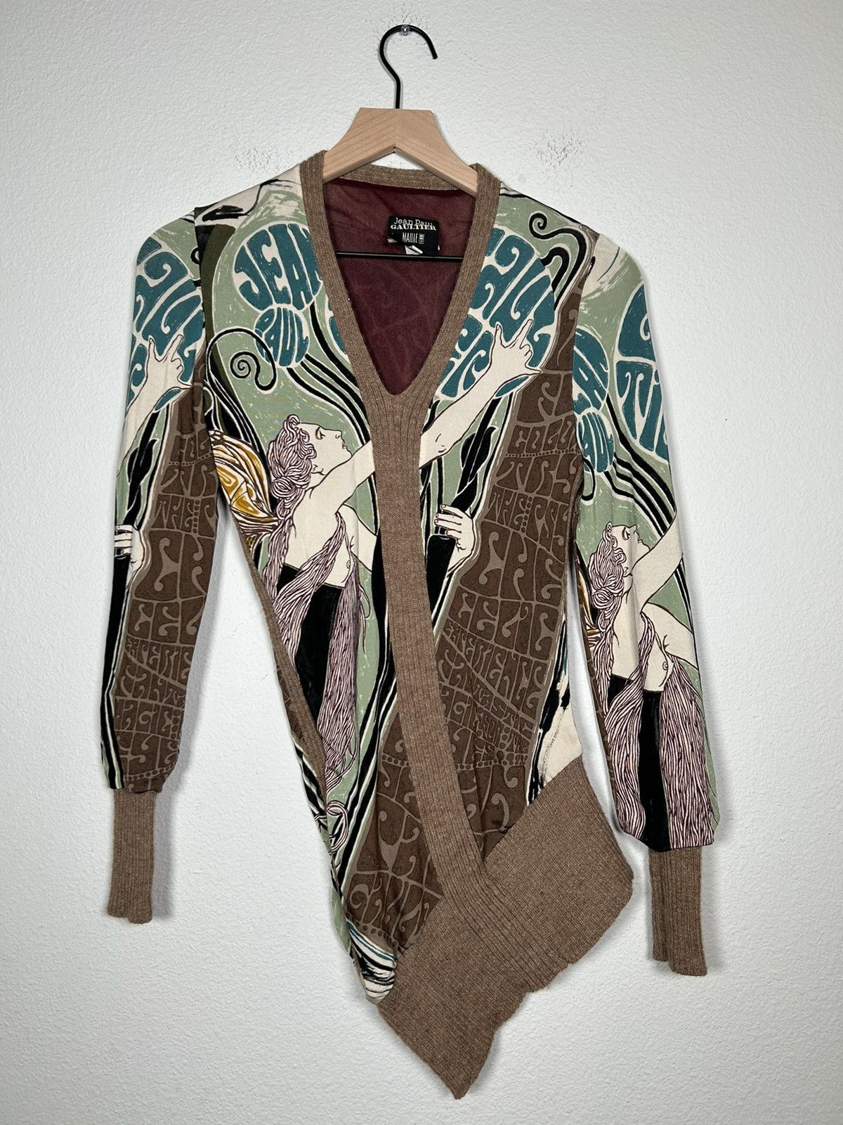 Jean Paul Gaultier Aphrodite Mesh Hybrid Asymmetrical Sweater Size US S / EU 44-46 / 1 - 1 Thumbnail