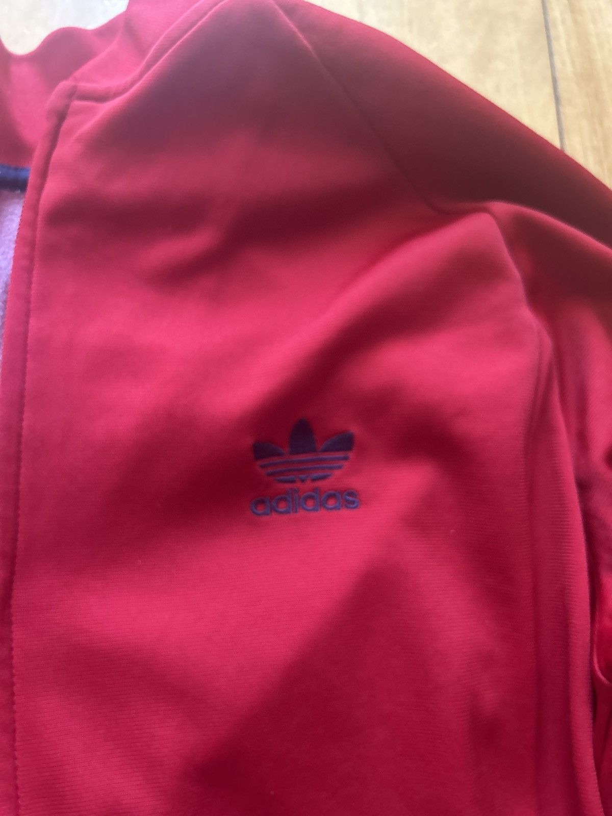 Adidas Adidas track jacket in a red and navy blue color way Size US XL / EU 56 / 4 - 7 Thumbnail