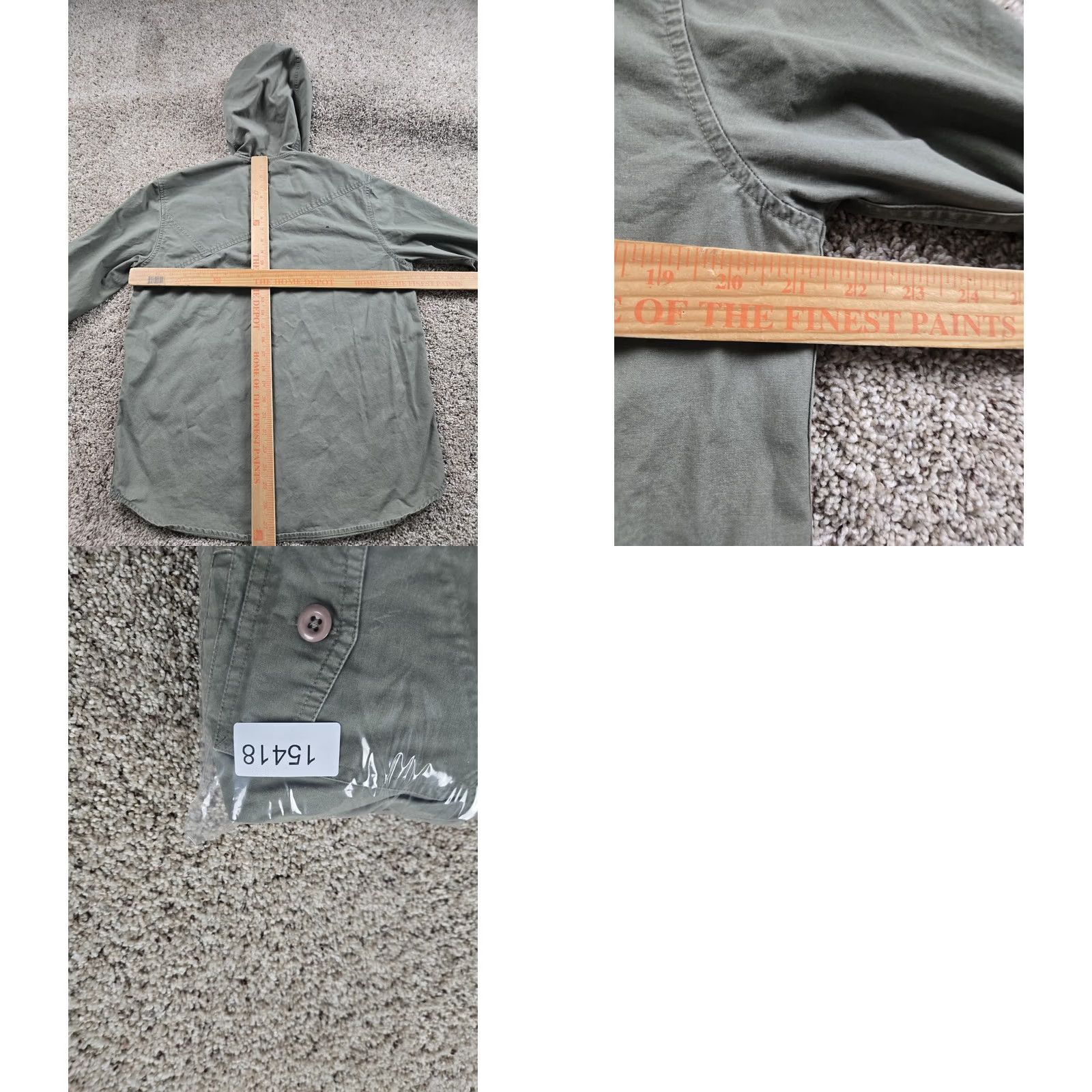 Quiksilver VINTAGE Quiksilver Hooded Shirt Mens Small Green Button Front Casual Long Sleeve Shirt Size US S / EU 44-46 / 1 - 9 Thumbnail
